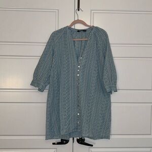 ZARA embroidered beachy mini dress